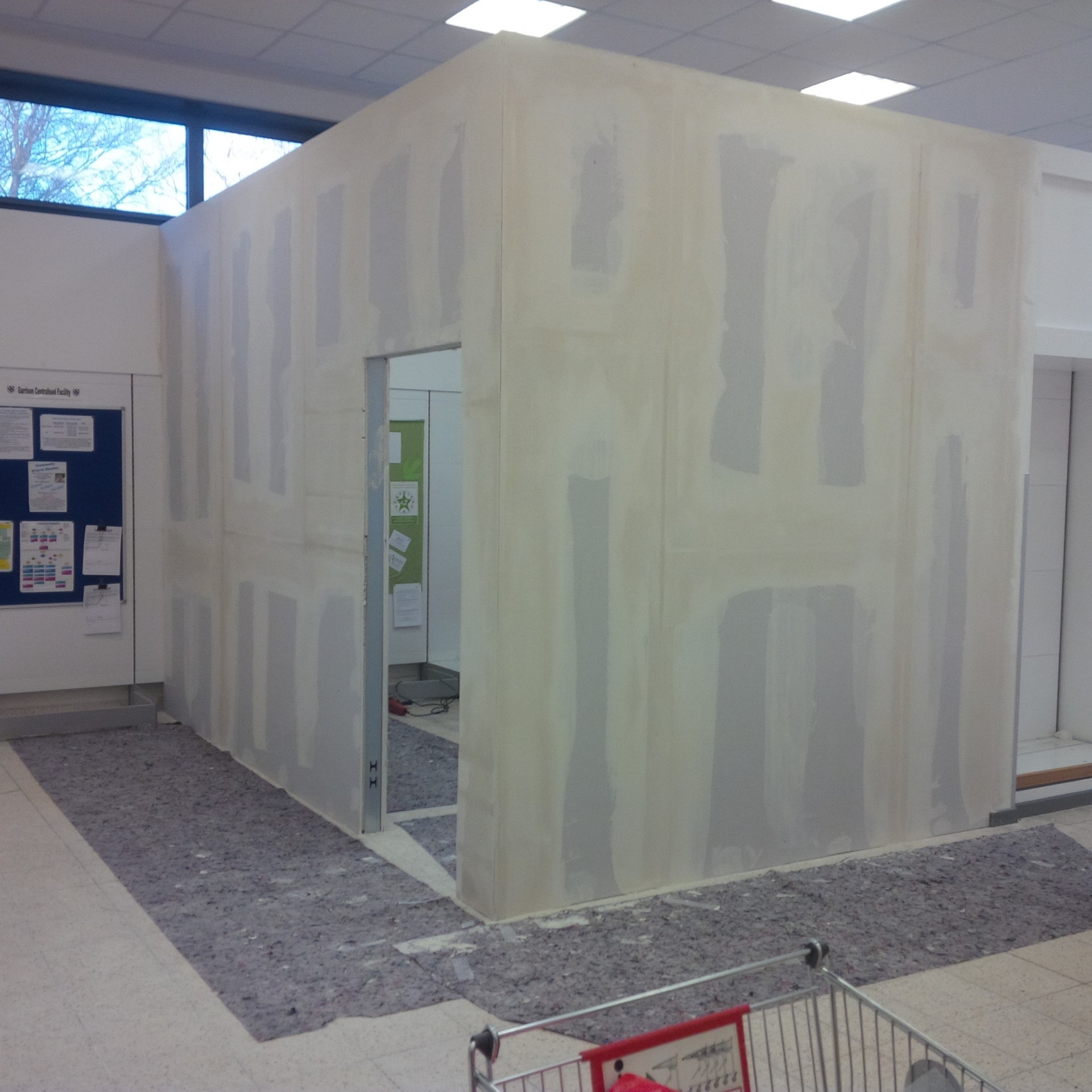 Commercial drywall installation