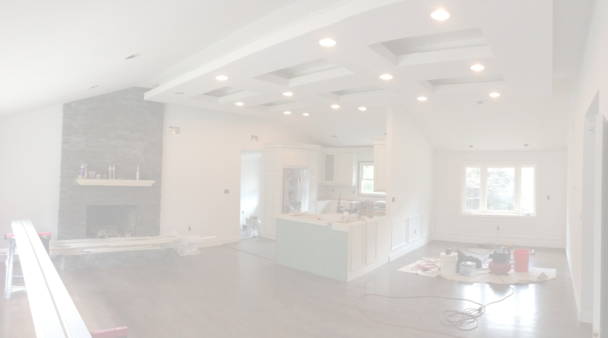 Bright open concept residential drywall project